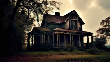 Obraz premium The House Once Filled with Laughter- Now Whispered Tales of Sorrow