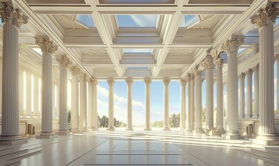 Neoclassical structures showcasing grandeur and columned porticos