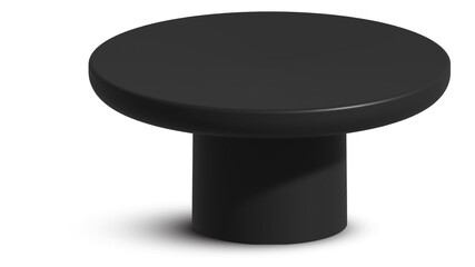 Black cute mushroom table pedestal stands clean luxury style for product banner