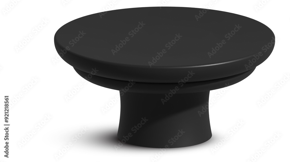 Wall mural black cute mushroom table pedestal stands clean luxury style for product banner