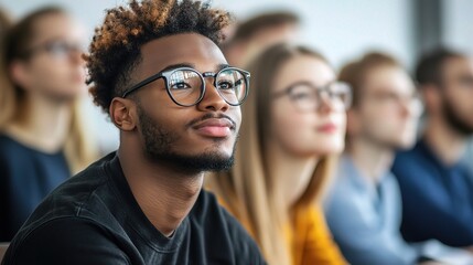 Obraz premium Engaged Young Professional in Audience