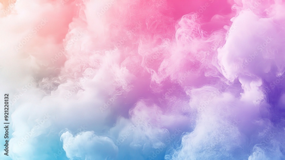 Wall mural Dreamy Pastel Clouds: An ethereal backdrop of soft, pastel-hued clouds, creating a dreamy and whimsical atmosphere. perfect for branding, social media, and design projects. 