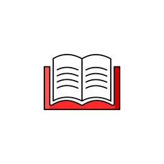 Book icon. Book icon on a white background.