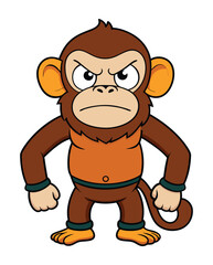 Obraz premium A monkey cartoon character design