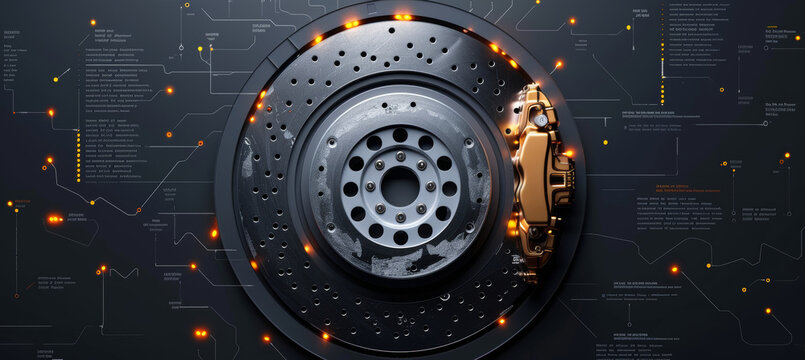 Advanced Brake Pad Technology Infographic - Enhanced Materials and Modern Design Innovations