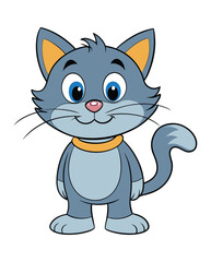 Cute cat cartoon character design illustration