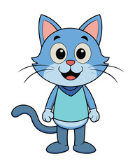Cute cat cartoon character design illustration