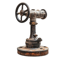 PNG Vintage industrial valve on display in workshop