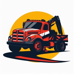 Naklejka premium illustration vector graphic of towing service and recovery logo design suitable for the automotive company