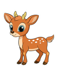 A deer cartoon character design illustration