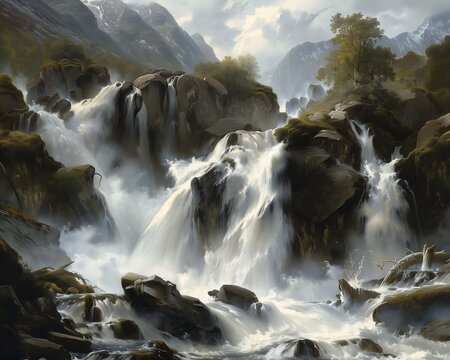 waterfall mountain background flooding courtesy museum young wave function visually striking