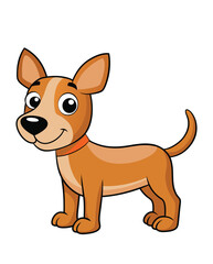 Cute dog cartoon character illustration
