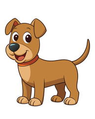 Fototapeta premium Cute dog cartoon character illustration