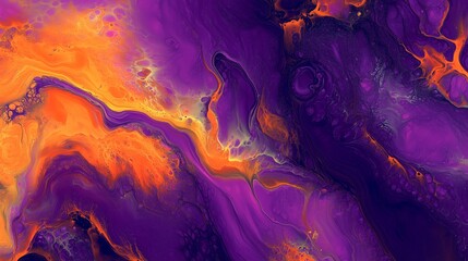 purple and orange color play, dynamic color composition, bold abstract painting, color texture art, colorful modern artwork, expressive abstract painting