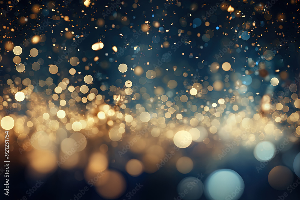 Aufkleber abstract background with colorful bokeh and holiday or festive lights