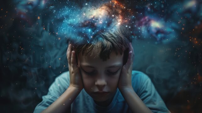 Child mental health concept. ADHD, attention deficit - Powered by Adobe