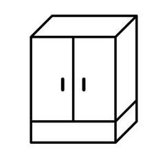 cupboard icon vector simple design illustration