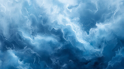 Obraz premium A beautiful blue and gold wave pattern, with the blue