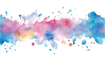 Obraz premium Artistic Watercolor Border Isolated on White Background for Creative Design Use