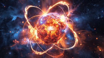 Obraz premium La fusion nuclÃ©aire quantique