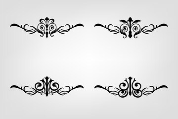 Classic Vitage Wedding Ornaments Frames Separator Elements Classic Vintage Wedding Invitation Hand Drawn Ornate the Calligraphy Poster Victorian Style