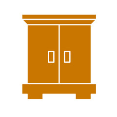 cupboard icon vector simple design illustration