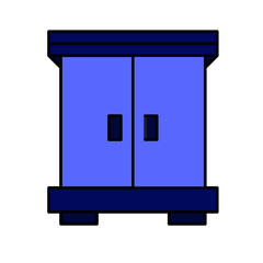 cupboard icon vector simple design illustration
