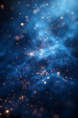 Fototapeta premium A blue wave with many small dots in it