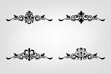 Classic Vitage Wedding Ornaments Frames Separator Elements Classic Vintage Wedding Invitation Hand Drawn Ornate the Calligraphy Poster Victorian Style