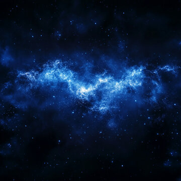 Blue galaxy background, stras
