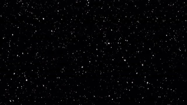 Winter snow - falling snow animation, seamless loop. Alpha channel.
