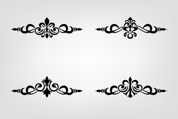 Classic Vitage Wedding Ornaments Frames Separator Elements Classic Vintage Wedding Invitation Hand Drawn Ornate the Calligraphy Poster Victorian Style