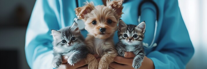 A dedicated and caring veterinarian who provides exceptional veterinary care and compassion for adorable pets, including kittens and puppies, ensuring their wellbeing and health are prioritized