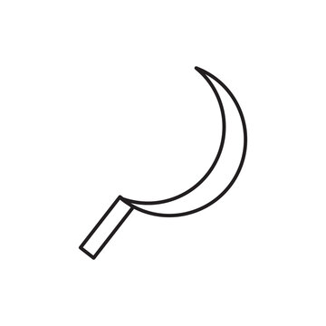 recommend clip art: sickle icon design, isolated on white background, vector illustration