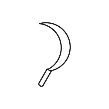 recommend clip art: sickle icon design, isolated on white background, vector illustration