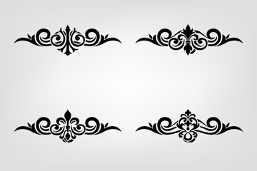 Classic Vitage Wedding Ornaments Frames Separator Elements Classic Vintage Wedding Invitation Hand Drawn Ornate the Calligraphy Poster Victorian Style