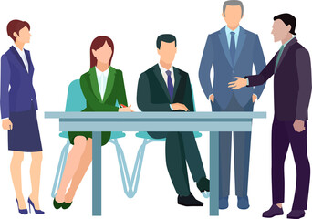 group of business people in office