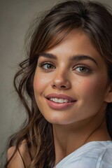 Elegant Close-Up of a Woman: Stock Photo of Beauty and Expression