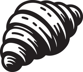 Croissant vector silhouette illustration logo art