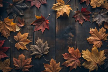 Holiday autumn colorful leaves background
