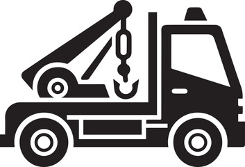 Tow Truck vector silhouette illustration logo art