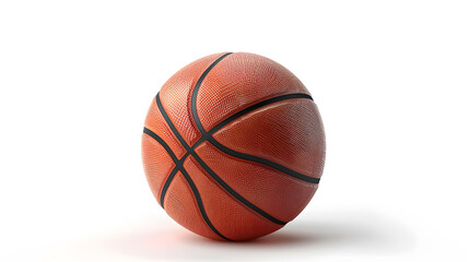 Fototapeta premium Basketball ball isolated on white: A basketball isolated on a white background.