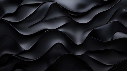 Obraz premium Textured 3D black background with intricate patterns and soft shadows, ideal for rich and immersive visuals.