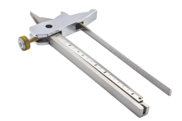Vernier Caliper Isolated on Transparent Background.