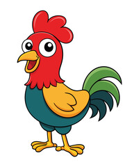 A rooster cartoon character illustration collection