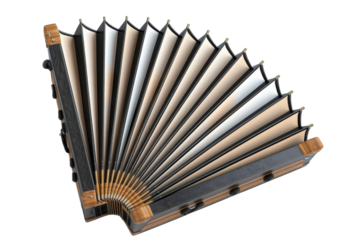 Accordion File Isolated on Transparent Background.