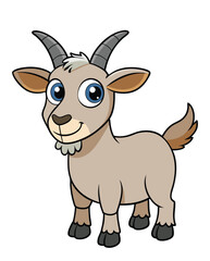 A goat cartoon character design illustration