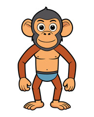 A monkey cartoon character design