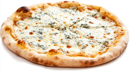 Delicious Pizza Varieties Isolated on White Background

