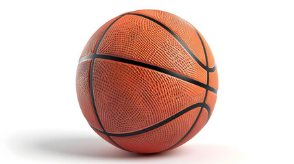 Basketball isolated: A basketball isolated for clarity.